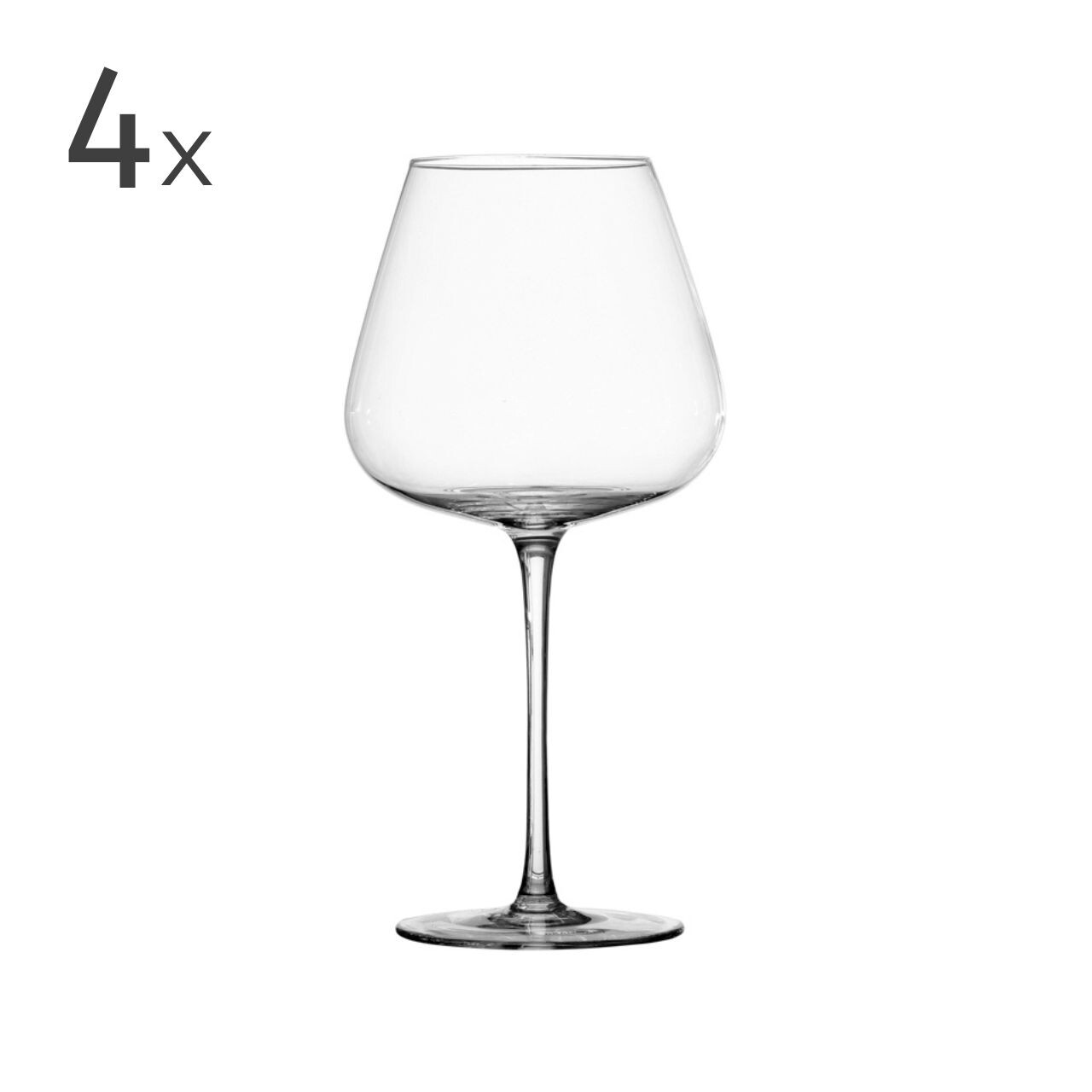 Set 4 pahare de vin, Smooth, Brandani, 8x23.5 cm, sticla - imagine 4